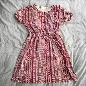 Maroon shirt sleeve French Grey dress